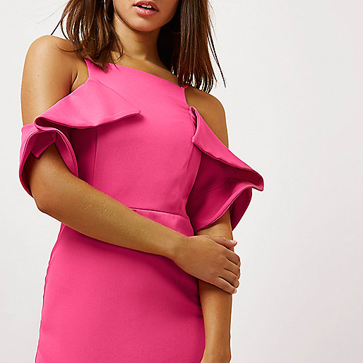 asos river island wedges,jacques-vertuk Ladies Black Trousers Bright pink frill sleeve bodycon maxi dress Maxi Dresses Dresses women