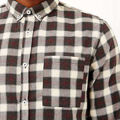 river island sliders mens,Island River Brown check soft flannel shirt Shirts Sale men