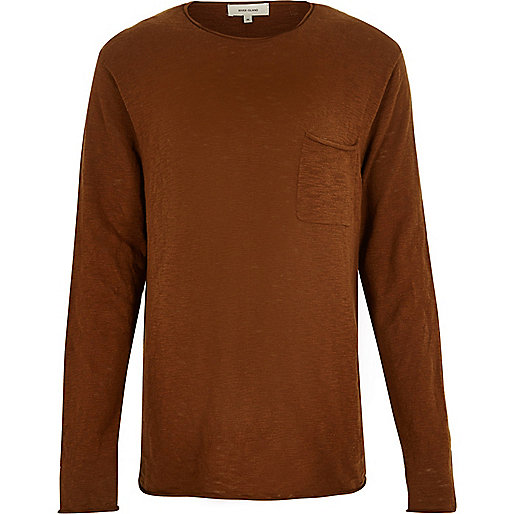 jacques-vertuk Brown crew neck sweater 292489 men Jumpers / Cardigans