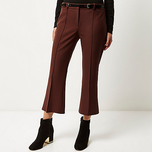 river island black patent purse,jacques-vertuk Apply Online Brown cropped kick flare pants Pants Sale women