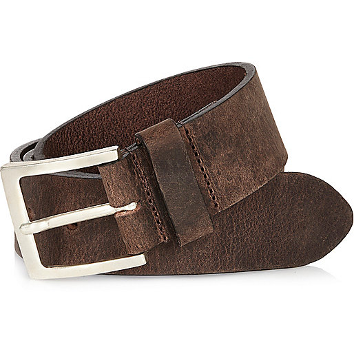 jacques-vertuk Brown distressed belt 295670 men Accessories Belts