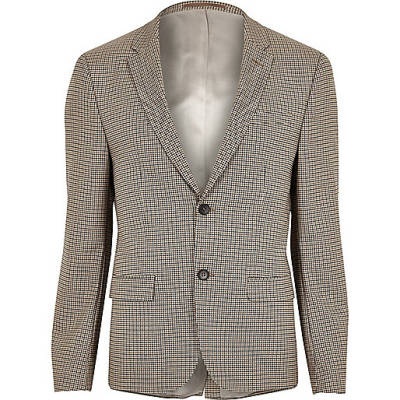 river island womens shirts,jacques-vertuk New In Womens Brown dogstooth check vest Vests Suits men