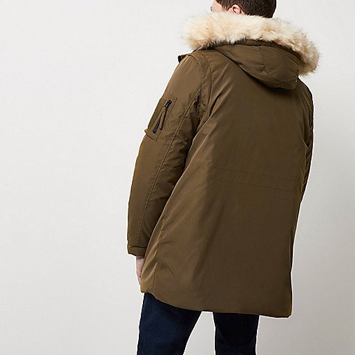 river island padded bag,jacques-vertuk Product Number Brown faux fur trim hooded parka Coats / Jackets Sale men