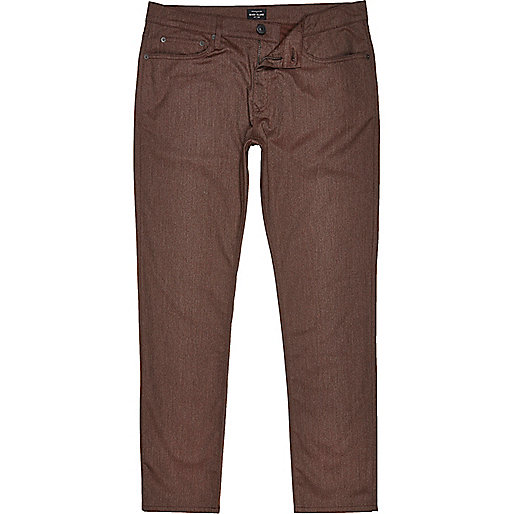 jacques-vertuk Brown five pocket slim fit pants 287725 men Trousers