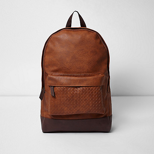 white backpack river island,jacques-vertuk Coats Brown lattice strap backpack Backpacks Bags men