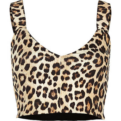 jacques-vertuk Brown leopard print bralette 691330 women RI Limited Edition