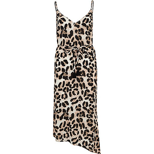 jacques-vertuk Brown leopard print cami beach dress 704802 women Swimwear / Beachwear Kaftans / Cover-Ups