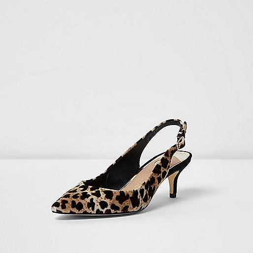 river island carrie jeans,jacques-vertuk UK Brown leopard slingback kitten heel shoes women 705496