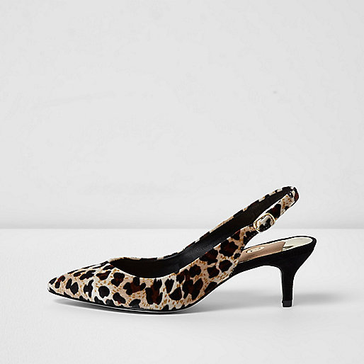 river island grey slippers,jacques-vertuk Clothing Uk Online Brown leopard slingback kitten heel shoes Shoes Shoes / Boots women