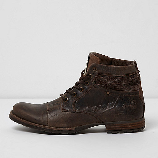 river island christmas outfit,jacques-vertuk South Africa Brown mixed texture leather boots men 303465