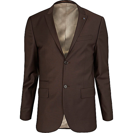 jacques-vertuk Brown skinny suit jacket 268752 men Suits