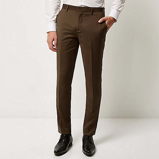 river island white slip on shoes,jacques-vertuk South Africa Brown skinny suit pants men 289011