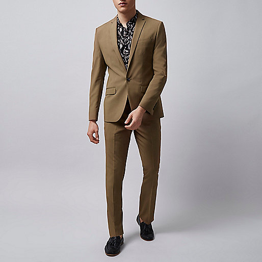 river island london bag,jacques-vertuk Please Brown slim fit suit pants Suits Sale men