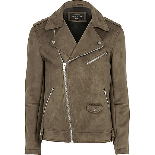 jacques-vertuk Brown suede biker jacket 301050 men Coats / Jackets