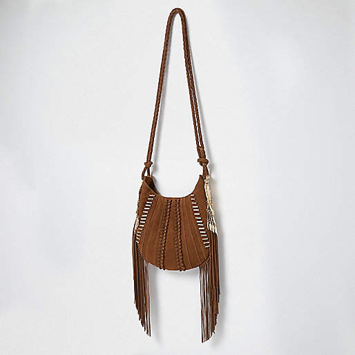 river island plus leather jacket,jacques-vertuk Ireland Brown suede fringe cross body bag women 701119