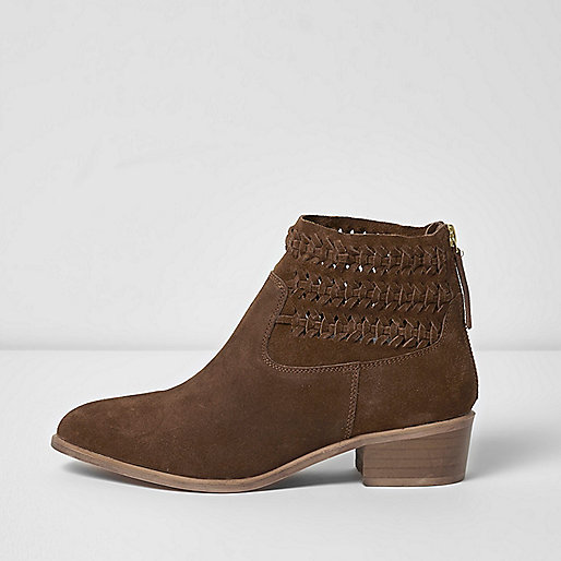 jacques-vertuk Brown suede woven boots 702514 women Shoes / Boots Boots