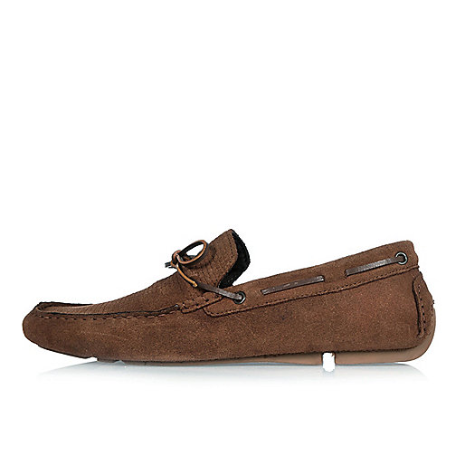 river island mini sandals,jacques-vertuk Sale Brown suede woven driver shoes men 294350