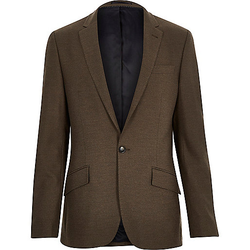 jacques-vertuk Brown tailored slim suit jacket 289007 men Suits