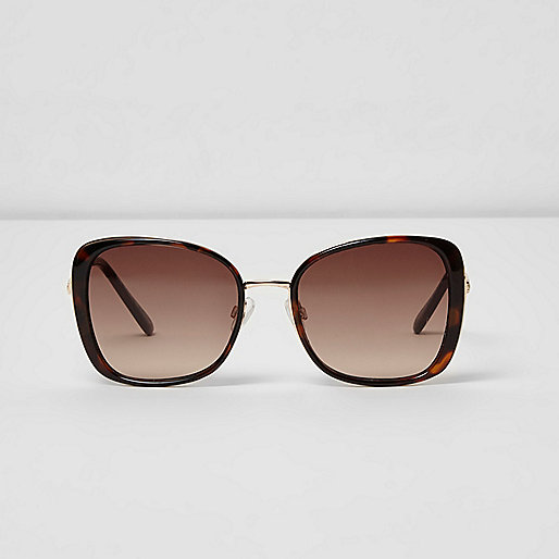 jacques-vertuk Brown tortoiseshell glam sunglasses 703445 women Sunglasses Retro Sunglasses