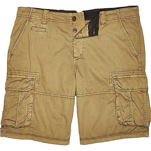 jacques-vertuk Brown twill cargo knee length shorts 282947 men Shorts