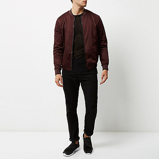 river island black knee boots,Who Stocks jacques-vertuk Burgundy bomber jacket Coats / Jackets Sale men