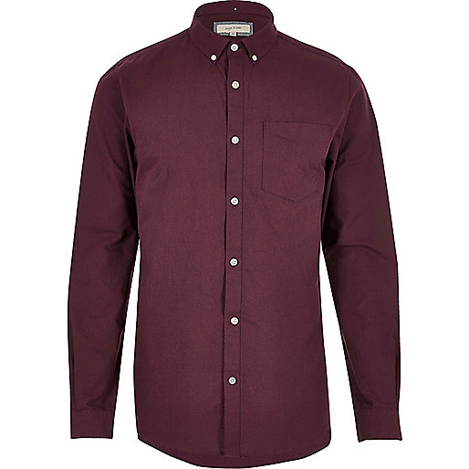 river island orange shirt,Old jacques-vertuk Stock Burgundy casual button-down Oxford shirt Long Sleeve Shirts Shirts men