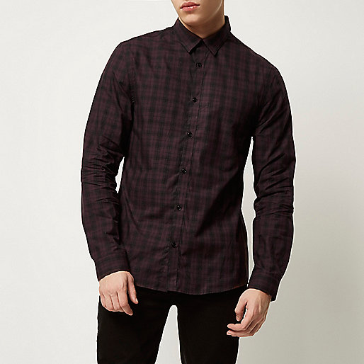 river island mens tops sale,jacques-vertuk Uk Dresses Burgundy check slim shirt Shirts Sale men