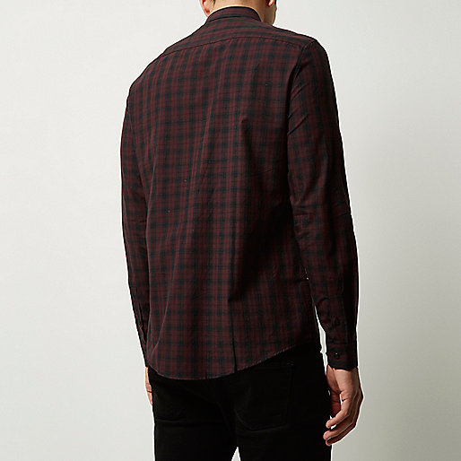 river island petite jackets,jacques-vertuk Uk Website Burgundy check western shirt Shirts Sale men