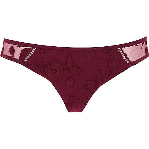 river island brown sandals,jacques-vertuk London Burgundy floral mesh low rise bikini bottoms women 706294