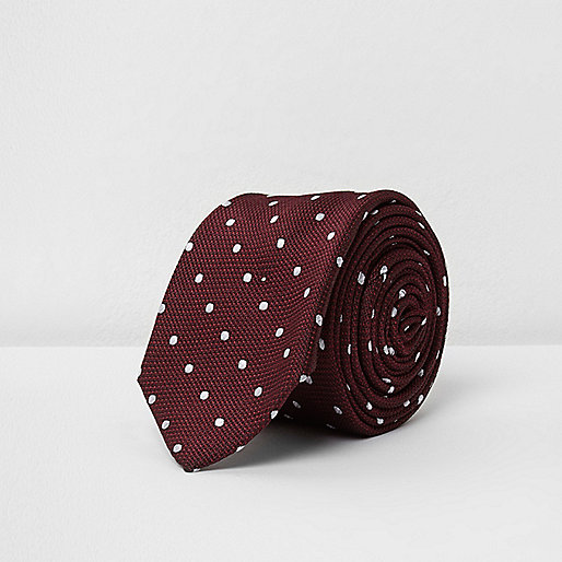 jacques-vertuk Burgundy polka dot tie 303451 men Accessories Ties / Bow Ties