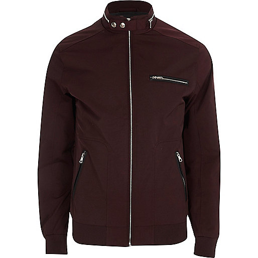 jacques-vertuk Burgundy racer neck lightweight jacket 302966 men Coats / Jackets Jackets