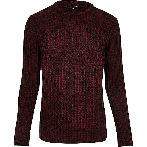 jacques-vertuk Burgundy ribbed sweater 297860 men Jumpers / Cardigans