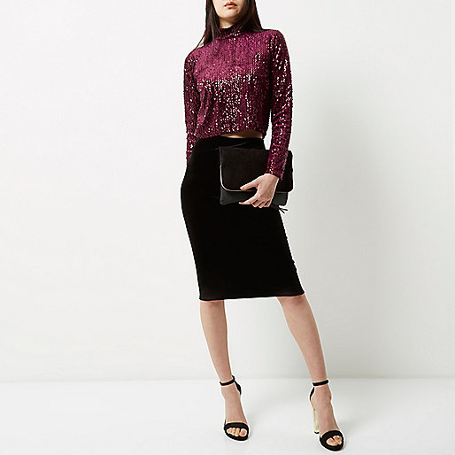 river island green wrap dress,jacques-vertuk Shop Burgundy sequin turtleneck crop top women 693241