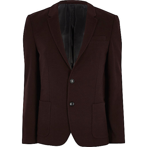 jacques-vertuk Burgundy skinny fit jersey blazer 303628 men Blazers