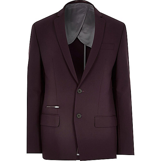 jacques-vertuk Burgundy skinny suit jacket 286623 men Suits