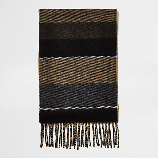 jacques-vertuk Camel color block scarf 296814 men Accessories