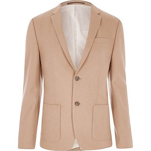 jacques-vertuk Camel skinny fit blazer 301206 men Blazers