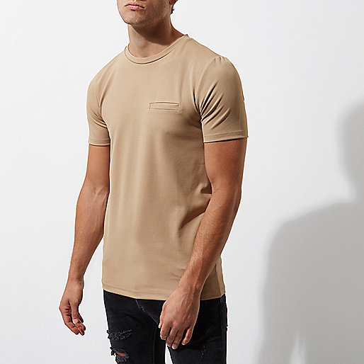 river island braehead,jacques-vertuk Womens Boots Uk Camel slim fit chest pocket T-shirt T-shirts T-Shirts / Tanks men