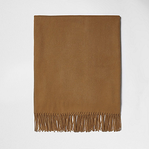 jacques-vertuk Camel tassel blanket scarf 299966 men Accessories