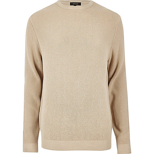 jacques-vertuk Camel textured sweater 297818 men Jumpers / Cardigans