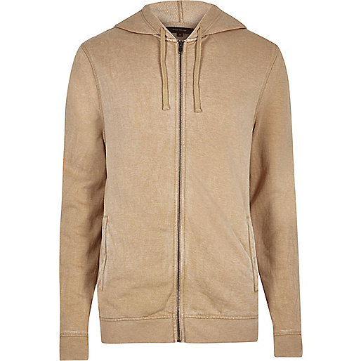 jacques-vertuk Camel zip front long sleeve hoodie 300732 men Hoodies / Sweatshirts Hoodies