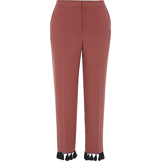 jacques-vertuk Copper tassel hem cropped pants 702342 women Workwear