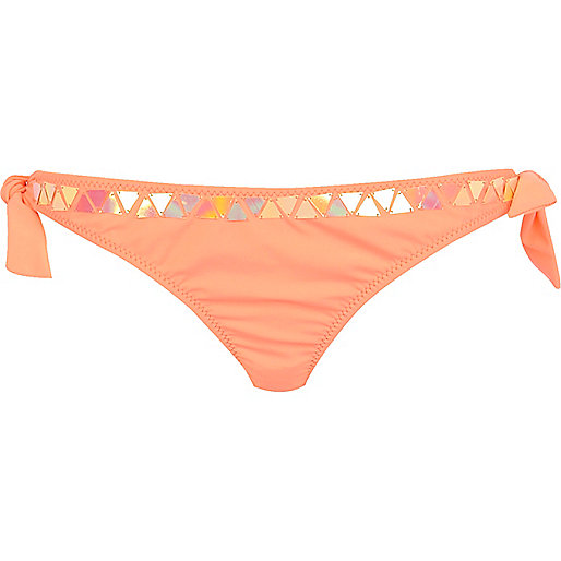 river island mens dylan slim jeans,jacques-vertuk Sale Coral embellished tie up bikini bottoms women 631695