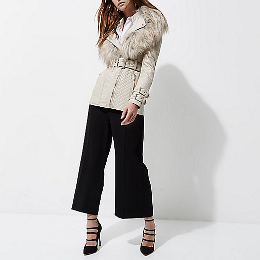 river island dress size,jacques-vertuk Store Sale Cream belted faux fur collar biker jacket Jackets Coats / Jackets women