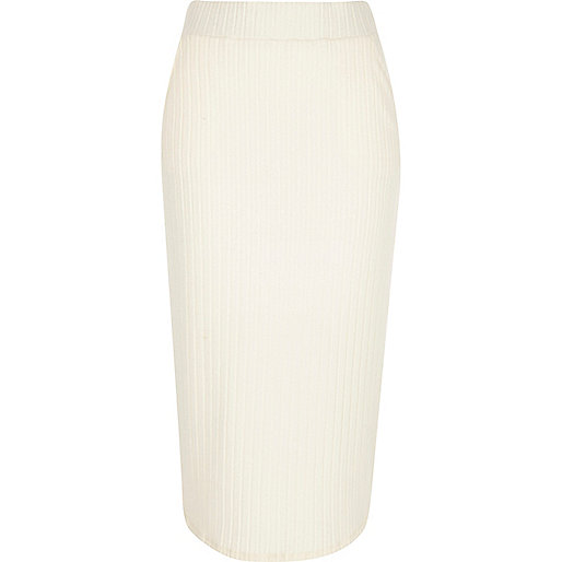 river island jeans sale,jacques-vertuk Sale Cream brushed rib jersey midi pencil skirt women 701485