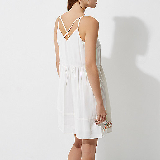 black fringe bag river island,jacques-vertuk Stores London Cream embroidered crepe cami dress Slip / Cami Dresses Dresses women