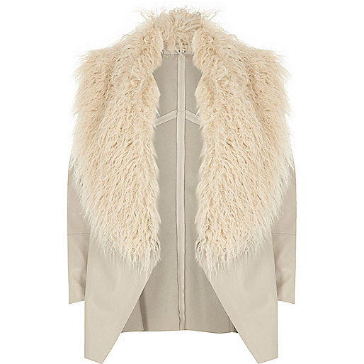 river island midi jumper dress,jacques-vertuk Euro Cream faux fur trim fallaway jacket Coats / Jackets Sale women