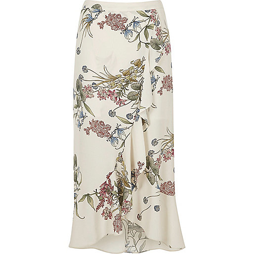 river island black floral midi dress,jacques-vertuk UK Cream floral frill hem maxi skirt women 702379