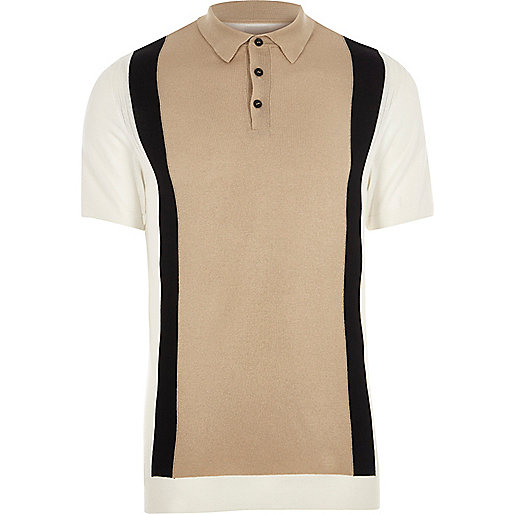 black tassel bag river island,jacques-vertuk Womens Dresses Sale Cream knit blocked slim fit polo shirt Polo Shirts men