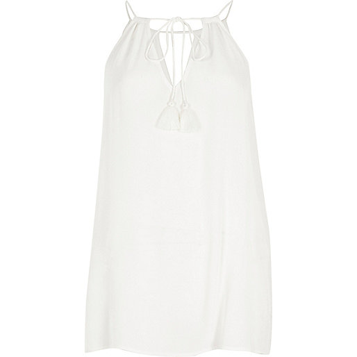 river island molly black jeans,Very jacques-vertuk Sale Cream lace side tie neck sleeveless top Cami / Sleeveless Tops Tops women